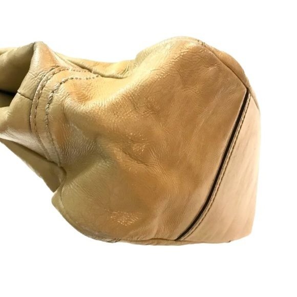 Vintage Coach Ergo Yellow Pleated Leather Kisslock Hobo Purse Bag - Picture 14 of 15